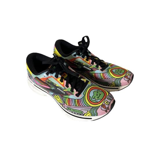 Brooks Ghost 15 Shoes Womens 8 Pride Wednesday Holmes Rainbow Running Sneakers - Picture 1 of 8